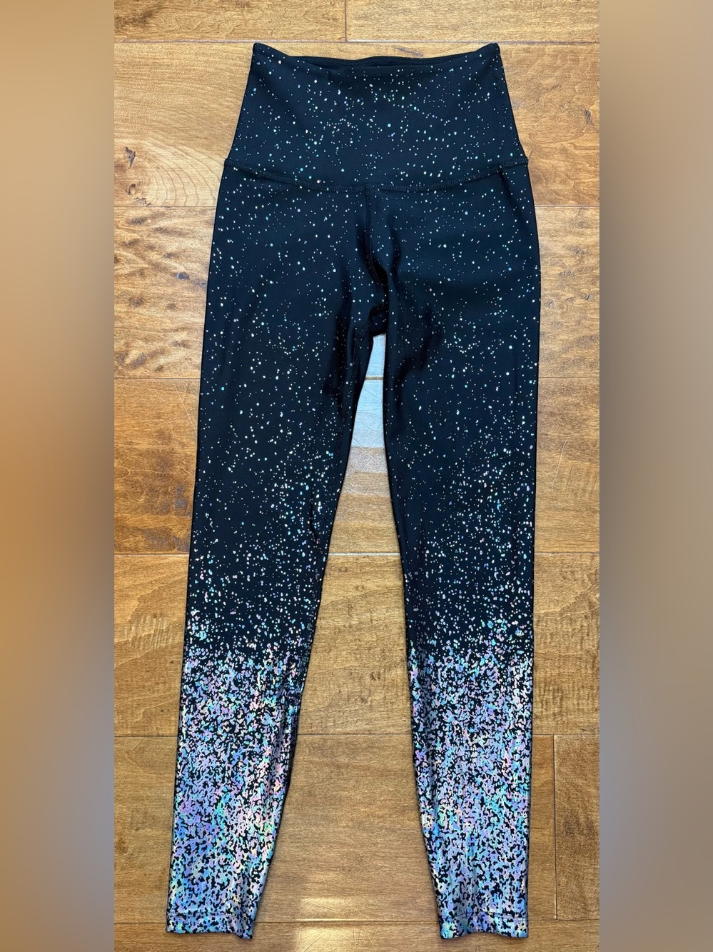 Beyond Yoga Alloy Ombré High Waisted Leggings Black Iridescent S Like New